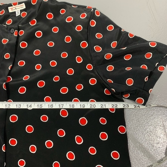 VINTAGE TALBOTS black red polka dot blouse - Picture 8 of 8